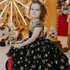 طفلة طباعة فستان الأميرة 3-9T الأطفال مصمم ندفة الثلج كرتون