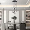 Rain Round Chandeliers Modern Drop Glass Large Pendant Light Fixtures for Living Room Bedroom Dining Room Staircase Hanging Lamps