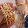 Inne 4pcs Baby Banles Ethnic Gold Kolor Dubai Bransoletki Bransoletka Bransoletka Dubai Banles Biżuter Birthday Present