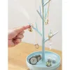 Smyckespåsar Rack Tree Storage Organizer Earrings Halsband Display Stand Desktop Pendant Ring Lagring Holder Solid Gift