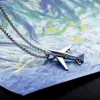 Pendant Necklaces Geometric Minimalist Airplane Plane Necklace Delicate Simple Paper Tiny Aircraft Jewelry Statement Pilot Gift