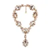 Ожерелья, индийское массивное колье-колье, женское роскошное стеклянное хрустальное ожерелье с подвесками, ювелирные изделия для женщин, 2022, свадебная вечеринка