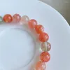 Strand Naturel Vert Arusha Orange Sunstone Fraise Quartz Béryl Bracelet 9.1mm Clair Perles Rondes Femmes Bracelet