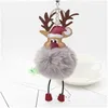 Keychains Bedanyards Christmas Presente Chavenizante Princhoqueiro Pingente de Pingente de Cartoon Elk Decoração de Chave de Chain Chain Party Ornamentos Delive Delive Dhqft