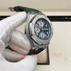 Мужские роскошные часы с орнаментом, высококачественные спортивные часы с хронологическим кодом, зеленый циферблат авокадо, 42 мм, автоматический механический механизм, отображение даты, прецизионная сталь