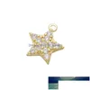 Charms Zhukou Gold/Sier Color Cz Crystal Star Earrings Small Pendant For Jewelry Making Accessories Supplies Wholesale Vd837 Dhgarden Dhacn