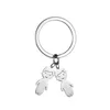 Porte-clés Longes En Acier Inoxydable Dessin Animé Porte-clés Pendentif Garçon Fille Couple Créatif Porte-clés Diy Saint Valentin Cadeau Porte-clés Dro Dhtso