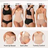 Taille ventre Shaper formateur Shapewear pour femmes robe de contrôle dos nu Body hauts corps avec soutien-gorge intégré sous-vêtements amincissants 230523