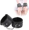 sortie d'usine bracelets de cheville réglables SM en peluche PU cuir fétichisme poignets ensemble menottes retenue jouets sexuels pour adultes