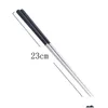 Chopsticks roestvrij staal 23 cm metalen servies gemakkelijk te schone keukentafels bruiloft vakantiebesparen drop levering ho dhx4m