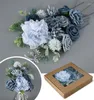 Flores decorativas em caixa Artificial Flower Supplies para Decoração de Casamento Festival de Aniversário Mother Day's Day Presente com STEM DIY
