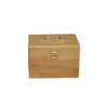 Decorative Objects Figurines Bamboo Wood Piggy Bank Treasure Chest With Lock Money Box Strongbox Saving For Coin Case Retro Jewelry Accessories Decoration G230523