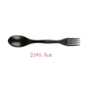 Spoons Wooden Simple Spoon Fork Outdoor Portable Mtifunctional Tableware Creative Design Dual Use Dinnerware Household Kitchen Tool Dhzu8