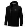 Inter Miami CF Men Jackets Autumn Warm Coat Leisure Outdoor Jogging Hooded Sweatshirt Full dragkedja långärmad Sportsjacka