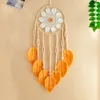 Attrape-rêves Boho blanc, grand attrape-rêves en macramé, point fait à la main avec perle en bois pour décoration murale de chambre adulte, cadeau artisanal 1224336