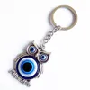 Lucky Owl Grieks Turks Turks Blue Evil Eye Key Chain Car Key Pendant Dier Fashion Keychain Teachers 'Day Gift Holder Bag Accessoires Sieraden Groothandel