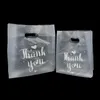 Gift Wrap 50pcs Thank You Plastic Bags Christmas Packaging Bag With Hand Shopping Wedding Party Favor Candy Cookie Wrapping 230522