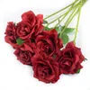 Dekorativa blommor 10st Silk Artificial Rose Flower Bouquet Diy Craft Room bordstillbehör för hembröllopsdekoration falsk