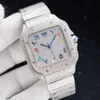다이아몬드 시계 망 자동 기계식 시계 40MM 사파이어 비즈니스 여성 손목 시계 하이 엔드 스테인레스 스틸 벨트 Montre de Luxe