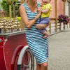 Maternity Dresses Nursing Dress Pregnant Women Summer Sleeveless Dress Striped Dresses Breastfeeding And Nursing Women Dresses Women's Top Vestido T230523