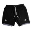 Herren -Shorts 2 in 1 Sommermarke FISES Training Lauf Sport im Freien Fitnessstyp Stadel Jogging 230522