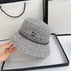 Projektanci mody Bucket Hat Summer Straw Hat for Women Men Letni plaż