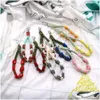 Keychains Lanyards Boho Flower Wrist Keychain Keyring Cotton Thread Hand Woven Pendant Fashion Jewelry Key Chain Drop Delivery Acce Dhvxp