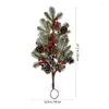 Decorative Flowers 1pc Christmas Pine Cones Swag Hanging Wall Decoration Front Door Teardrop Red Berries Pendant