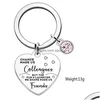 Keychains Lanyards Peach Heart Keychain hanger roestvrij staal diamant sleutelhanger collega's vrienden cadeau slijtage drop levering fa dhpu8