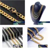 Other Ladies Stainless Steel Cuban Chain Gold Fashion Hip Hop Necklace Jewelry Factory Price Expert Design Quality Latest St Dhgarden Dhh13