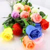 Dekorative Blumen, orange Farbe, Rose, fühlt sich echt an, künstliche Seidenblume, Blumenmuster für Valentinstag, Geschenk, Hochzeitsstrauß, Heimdekoration