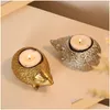 Titulares de velas resin hedgehog titular criativo decoração caseira de castiçal ornamento de entrega de entrega do jardim dhc1u