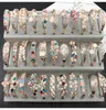 Bangle Counter big hand jewelry Korean rhinestone Opal bracelet female fashion color bracelet wholesale