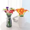 Dekorativa blommor 5/10 st 34 cm mini pu artificiell calla lily för heminredning bröllop brud bukett bord blomma falska förnödenheter