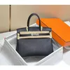 2024 Bag Platinum Classic Tote Wax Line Togo Calfskin Lychee Leather Dames Lock Handtas