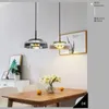 Pendant Lamps Modern Nordic Simple Restaurant Single Head Bar Table Glass Chandelier Dining Room Bedside Art Decoration Light Fixture