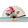 Party Favor Diy Blank Painting Fan dobring Fan Solid Color Seda Festival Festival Fãs de dança 10 polegadas Drop Drop Home Garden Festive DHCA9