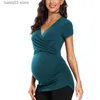 Топы для беременных Tees Женская одежда для беременных по грущному вскармливанию с коротким рукавом беременная одежда Беременная одежда.