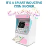 Dekorativa objekt Figurer Auto Scroll Paper Banknote ATM Machine Cash Box Simulerat Face Recognition Electronic Piggy Bank Gift for Kids Money Boxes G230523