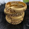 Bangles 4pcs/lot Saudi Arabia Wedding Gold Bangles for Women Dubai Bride Gift Ethiopian Bracelet Africa Bangle Arab Jewelry Gold Charm