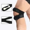 Ginocchiere Fitness Esercizio Pressione Protezione delle gambe Cintura Absorbing Brace Strap Flessibile Ridurre il dolore Doppia rotula