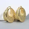 Huggie 2022 Jewelry Fashion Gold Color Earring Bohemia Flower Round Drop Copper Hoop Earrings Circle Earrings Wedding Accessories Gift