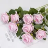 Fiori decorativi 5 pezzi Bouquet di ramo lungo rosa di seta artificiale per San Valentino Decorazione di nozze Piante finte Ghirlanda fai da te Decorazioni per la casa