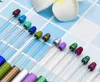 Fashion Customizable Add A Bead DIY Pen Ballpoint Pens Plastic Beaded Pens Students Office School Supplies Writing Tool SN4159
