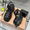 Sandalias de plataforma de verano para Mujer, zapatos de tacón cuadrado con punta redonda, zapatos de gelatina para Mujer, Sandalias de suela gruesa, Sandalias para Mujer X230523