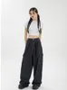 Jeans femininos Spring Mulheres Harajuku Cargo Baggy Blue Streetwear Hip Hop O grande tamanho casual perna larga vintage Demin Pants Y2K Loose Troushers