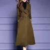 Women's Wool & Blends Double Two Side Winter Cashmere Overcoat Women Elegant High Quality Long Woolen Slim Coat Jacket Ladies Outerwear Plus