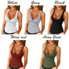 Débardeurs pour femmes grande taille femmes Sexy sans manches col en V gilet débardeurs dames été mince coton chemise Camisole sport élastique sous-vêtements