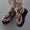 Tıknaz ayakkabılar flats kadın sandaletler yaz platformu terlik tasarımcısı slingback flip floplar gündelik zapatos elbise slaytları