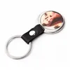 Keychains Lanyards Sublimation Blank Metal Heat Transfer Leather Keychain Pendant Car Keyring Diy Gift Key Chain Drop Delivery Fas Dhthx